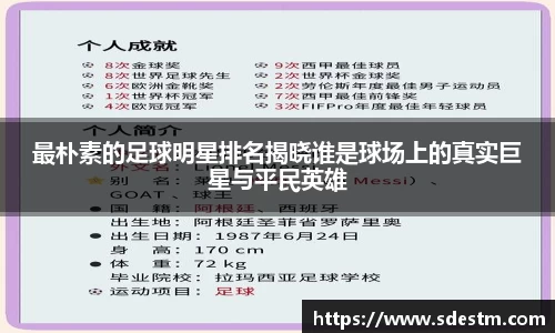 最朴素的足球明星排名揭晓谁是球场上的真实巨星与平民英雄